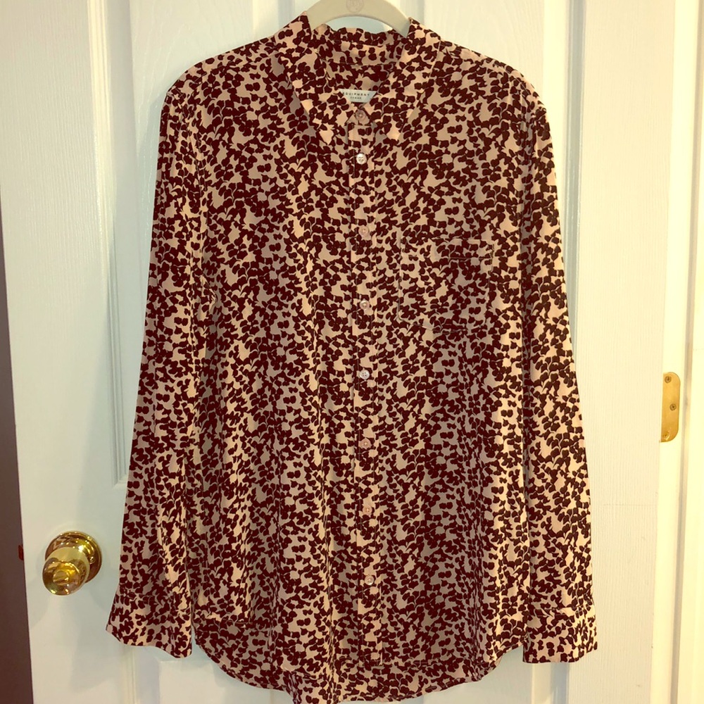 Women’s M Equipment long sleeve silk shirt